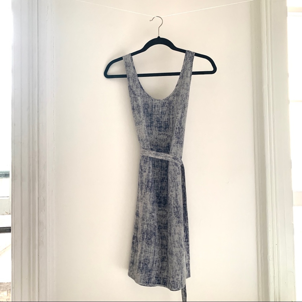 Aritzia Babaton Silk Dress Light Blue